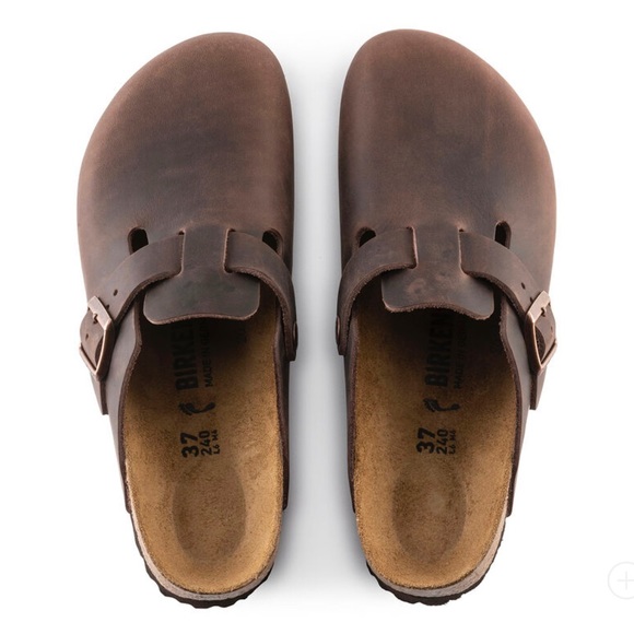 NWT Men’s Birkenstock Boston Oiled Leather Clog in Habana (Medium Brown) - Picture 10 of 15